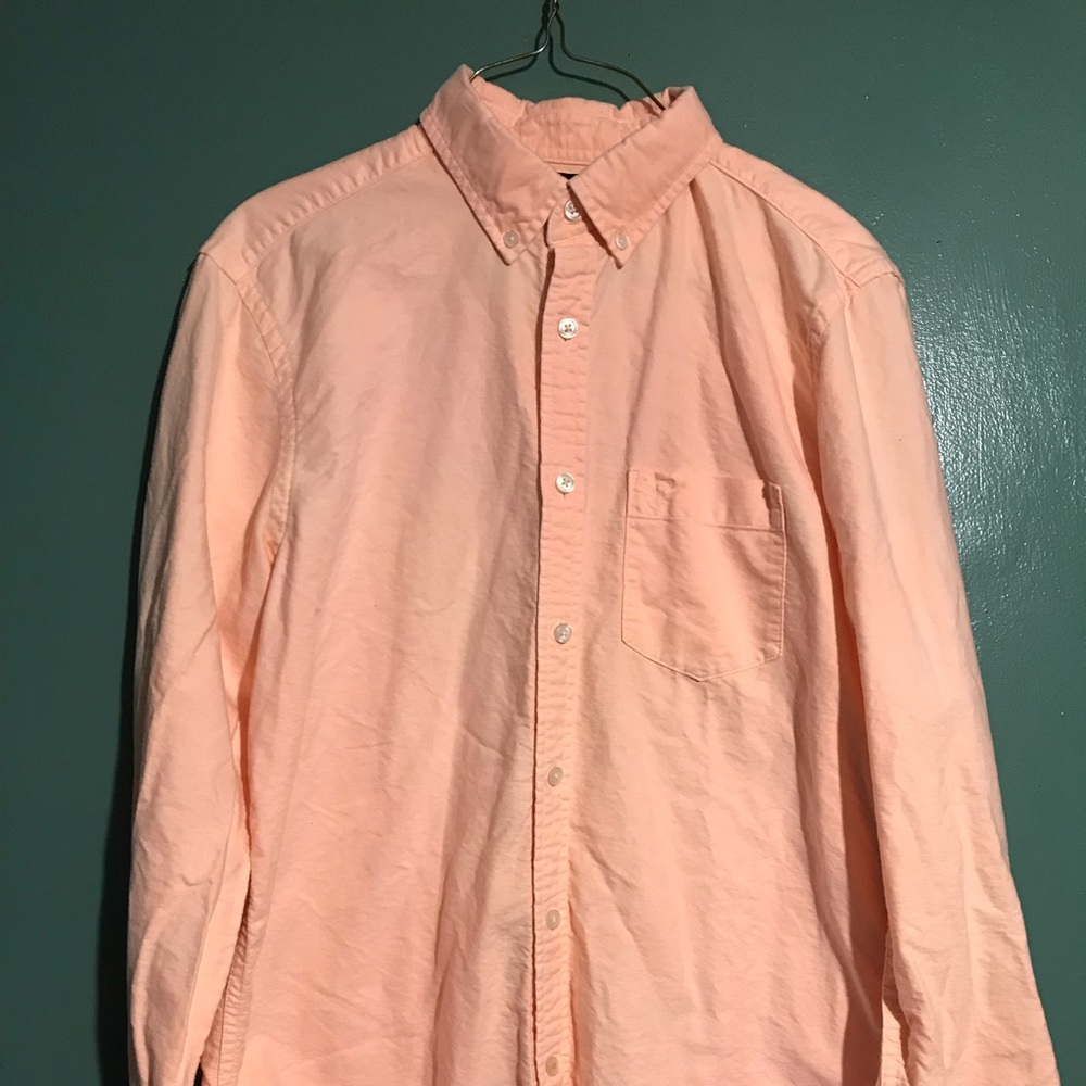 Men’s cantaloupe colored button up